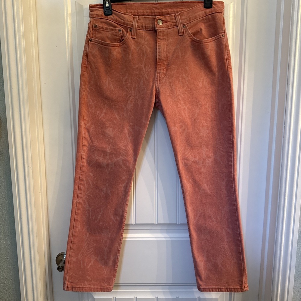 Levi's 511 Women's Jeans 34x29 Pink Patterned Straight Leg
